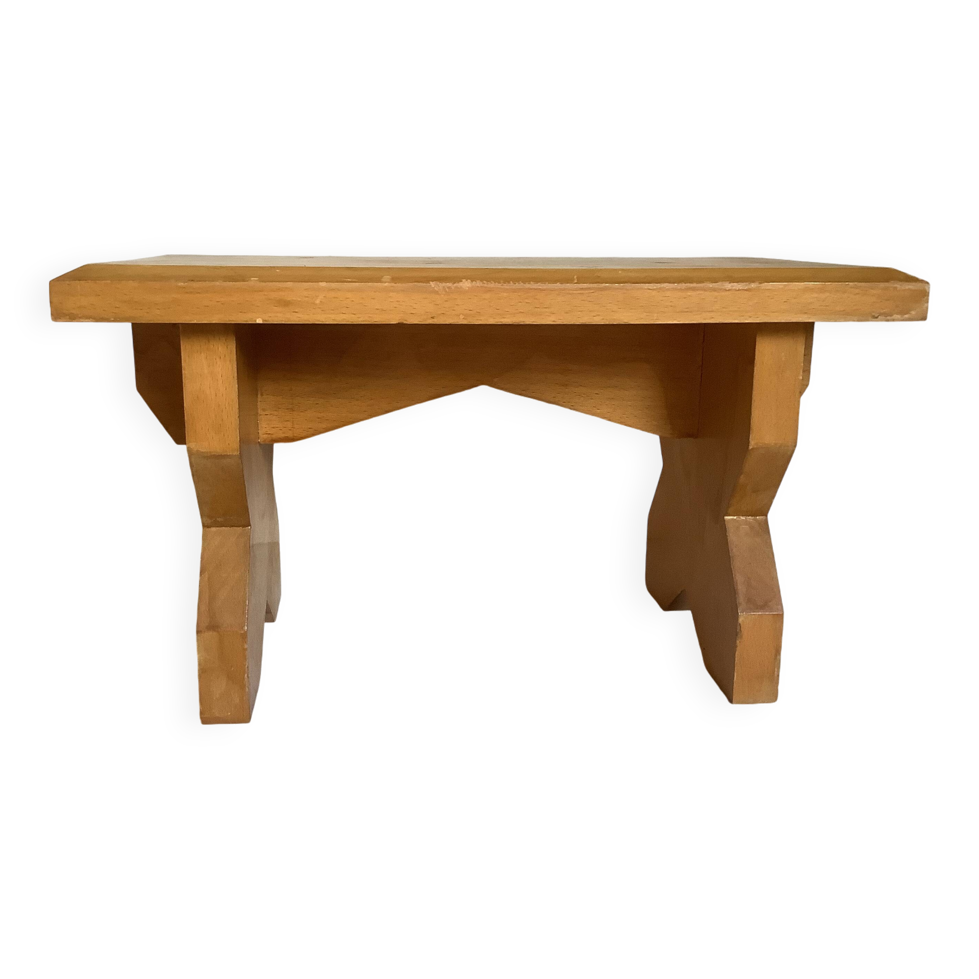 Small wooden step stool bench