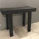 Console bois finition shou-sugi-ban en bois brulé avec traitement