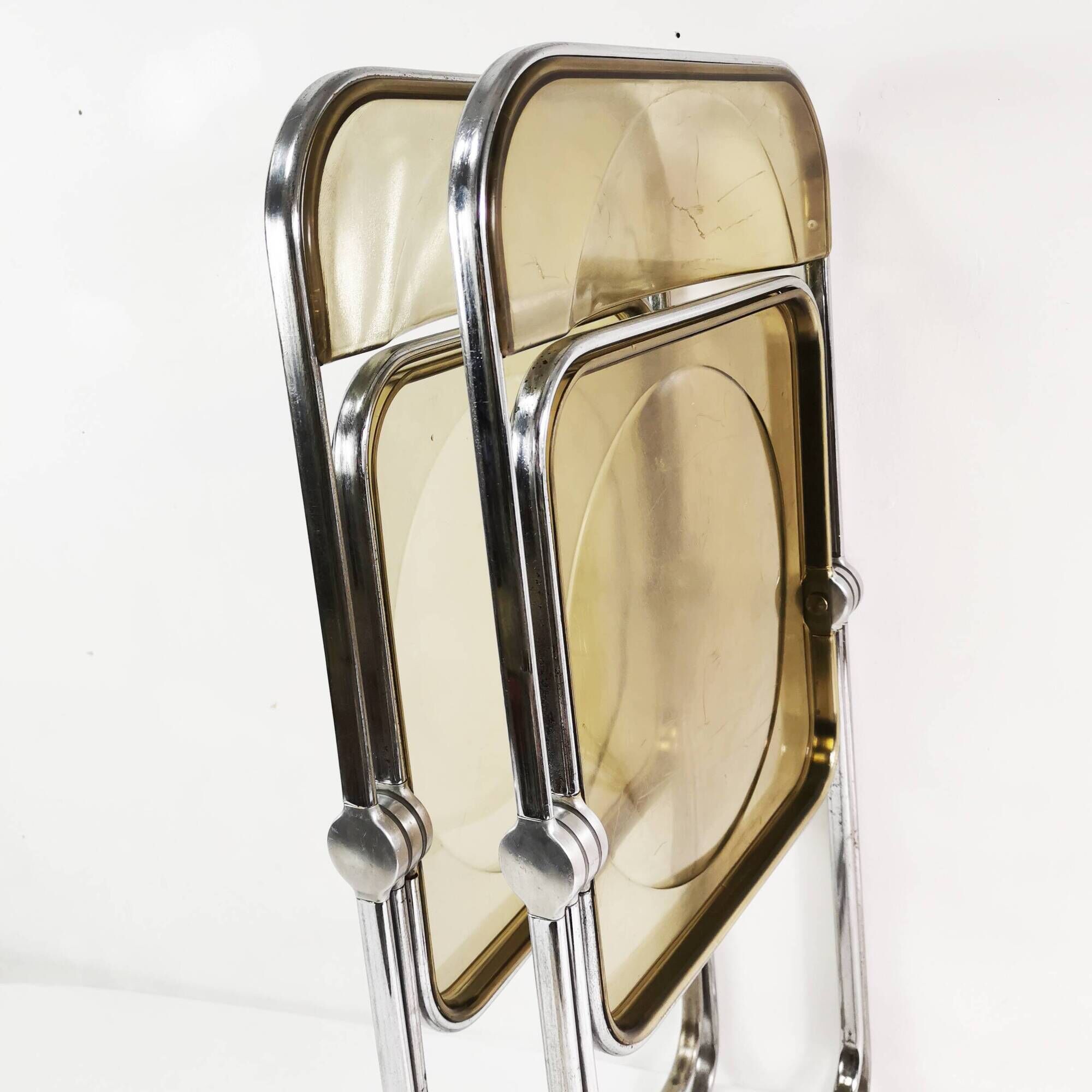 Pair of Plia chairs, Anonima Castelli, designed by Giancarlo Piretti, Italy
