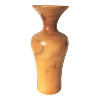 vase, soliflore, candlestick, turned wood, light wood