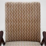 Two beige vintage armchairs, Jaroslav Šmídek for Jitona, Czechoslovakia, 1960s