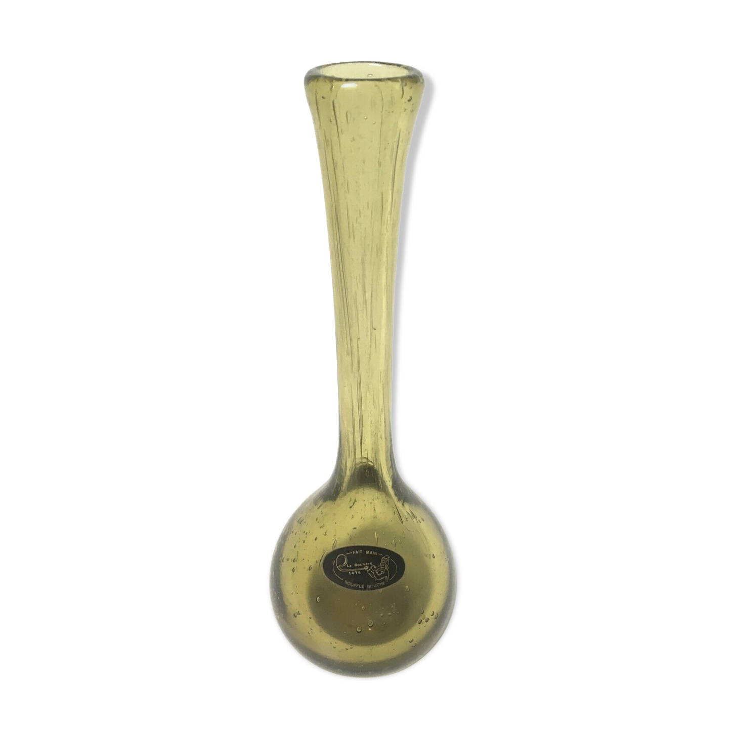 Vase soliflore glass bubbles the rock blows mouth