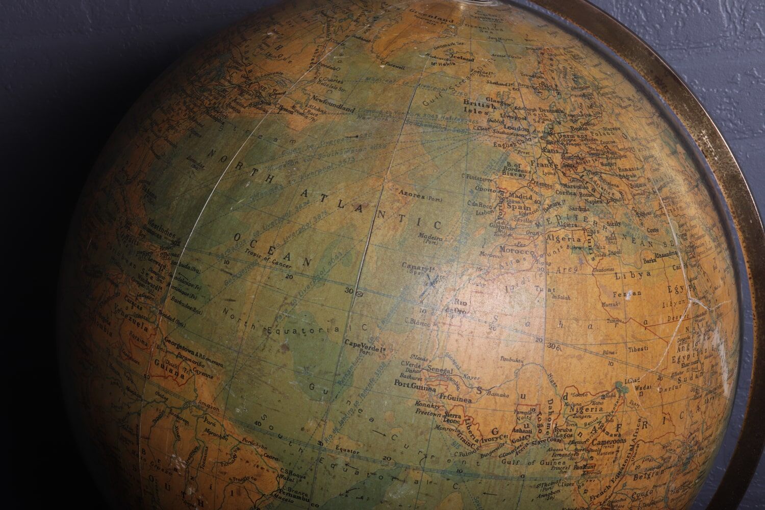 Philips 14 inch terrestrial globe c1920