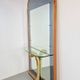 Vintage Floor Mirror with Console Table from Cristal Art, Italy, 1960s