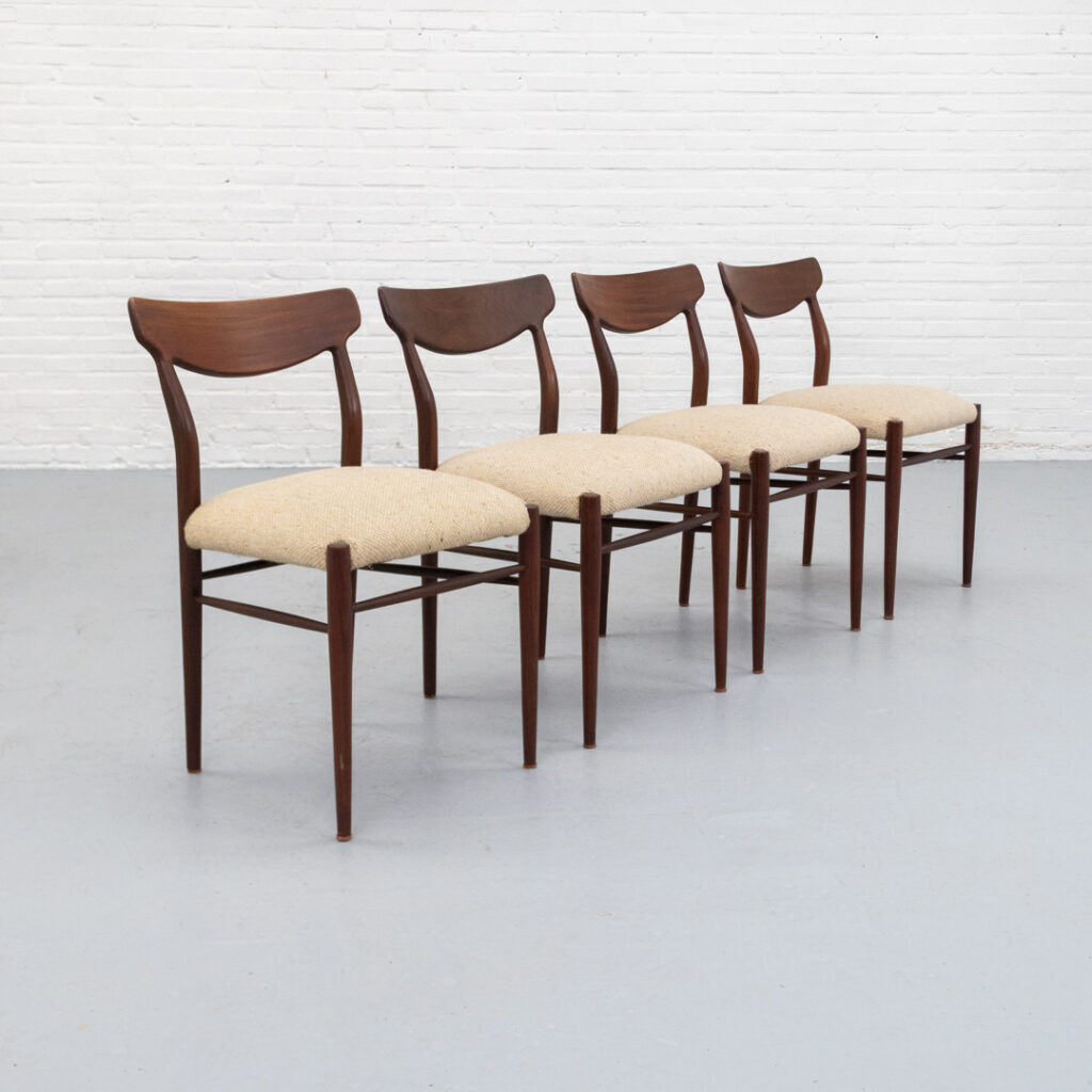 Set of 4 dining chairs by Lübke, 1960s