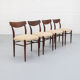 Set of 4 dining chairs by Lübke, 1960s