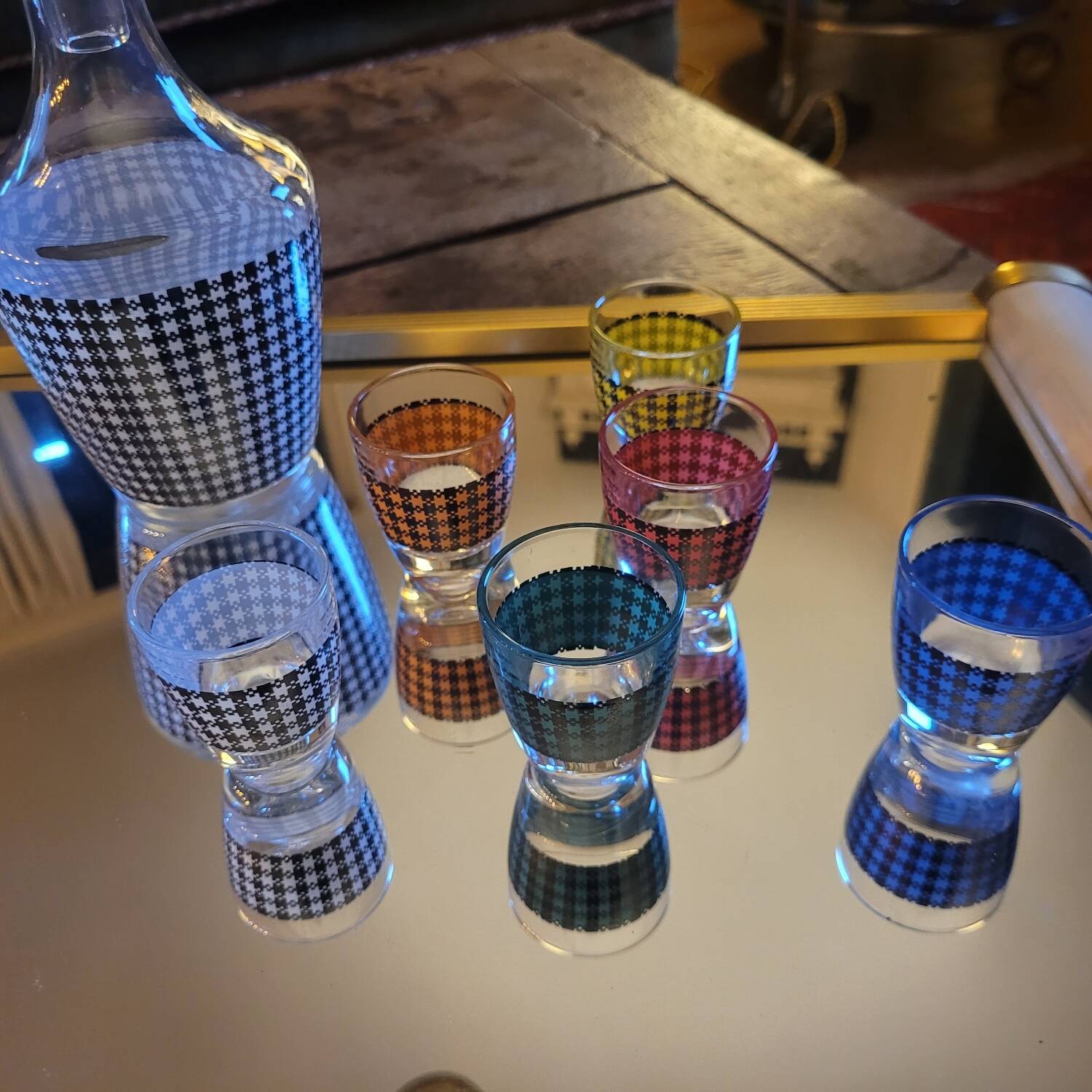 Geometric liqueur service from the 1960s.