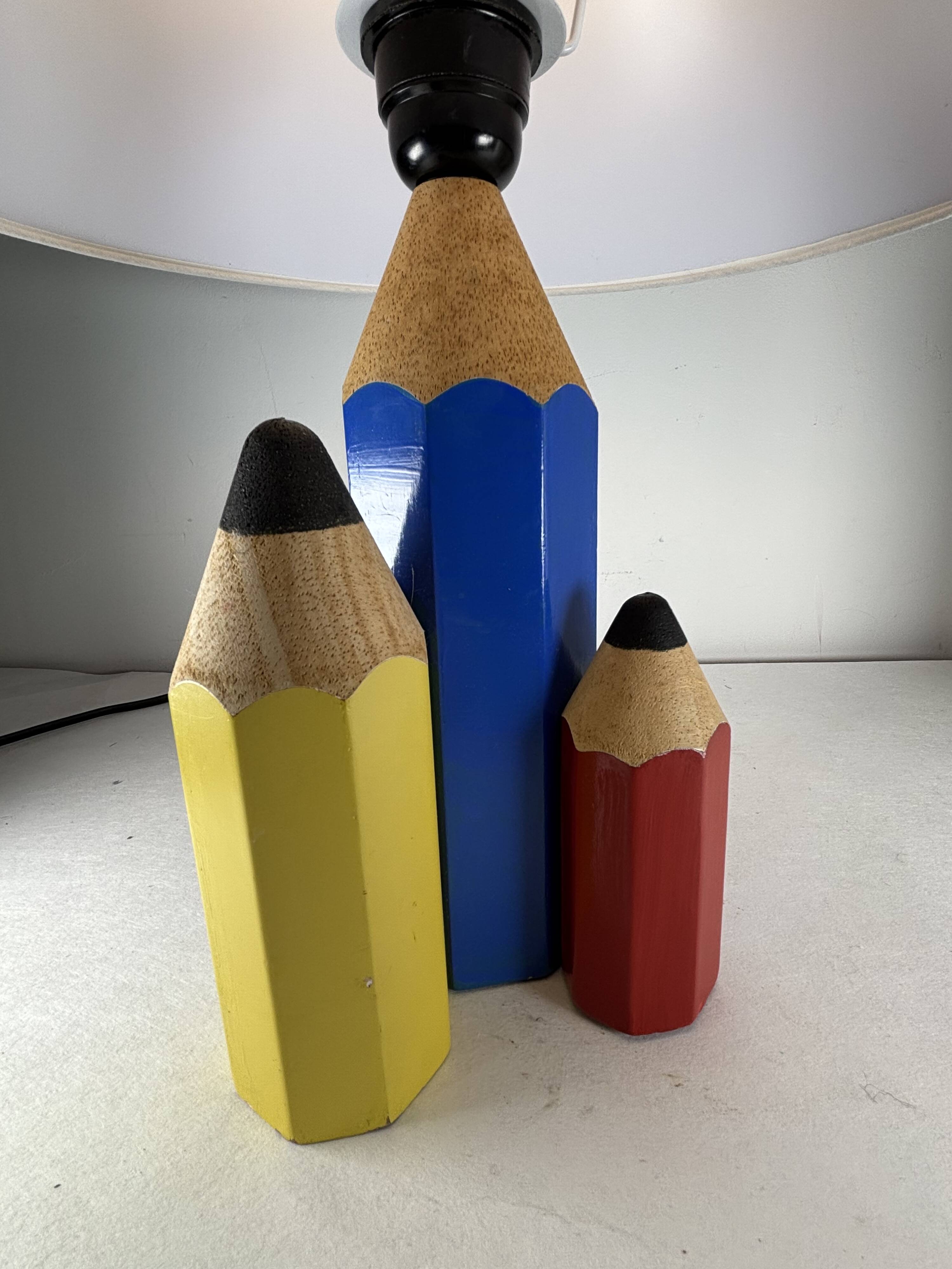 Post-modern lamp "Crayons de couleur" by Pierre Sala France 1980