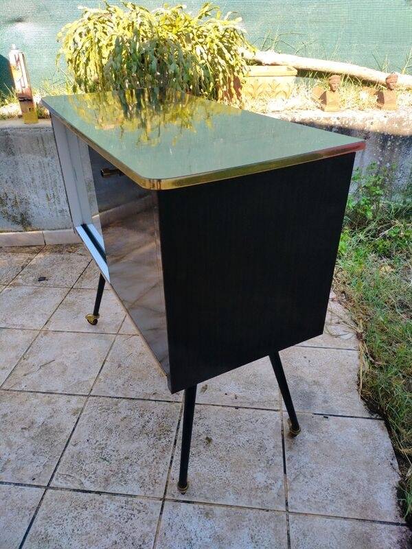 Meuble Tv formica bar vintage