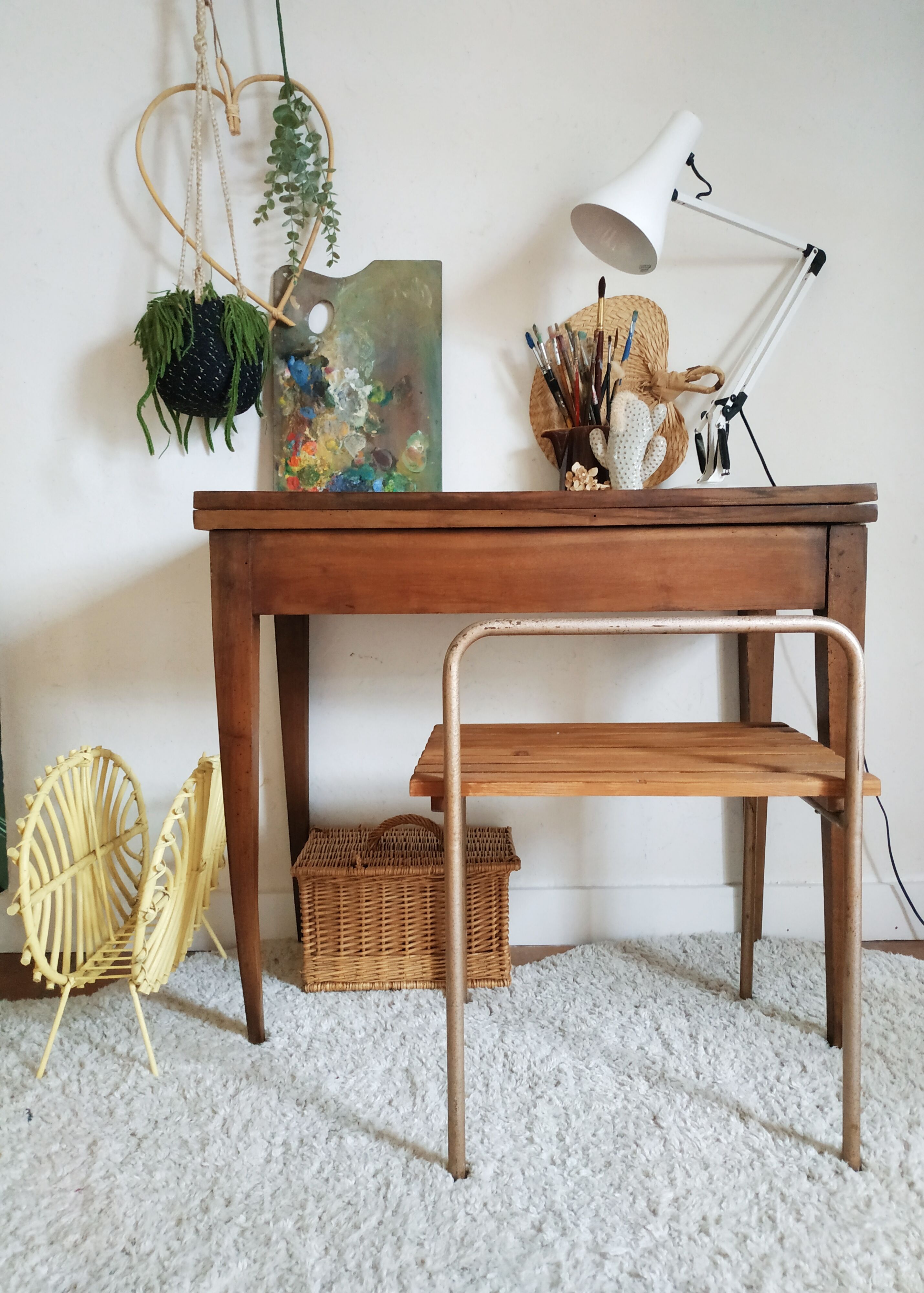 Old wooden play table