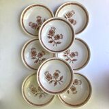 Assiettes creuses vintage en grès ceram