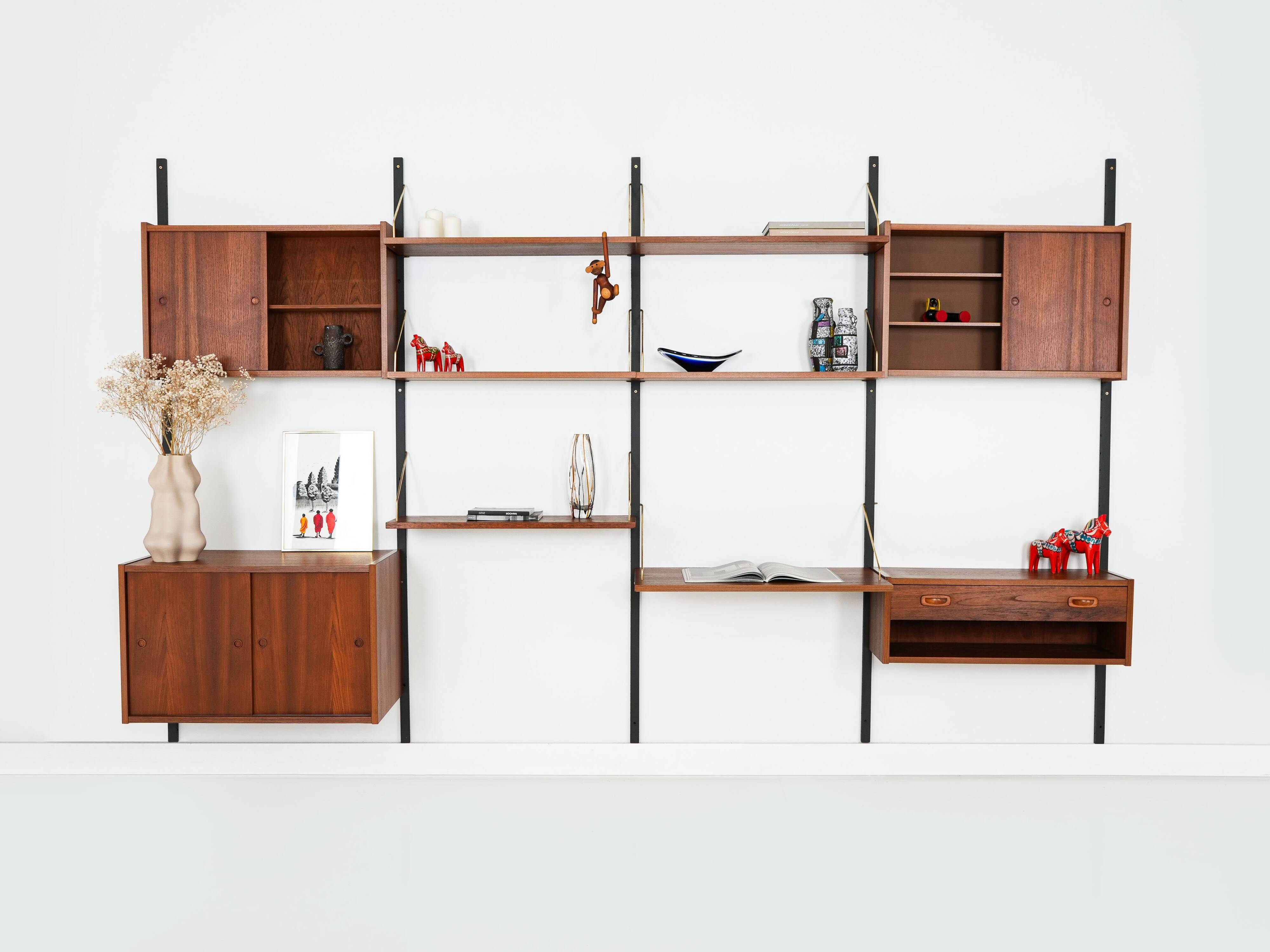 Teak system bookcase, Danish design, 1960s, production: Denmark