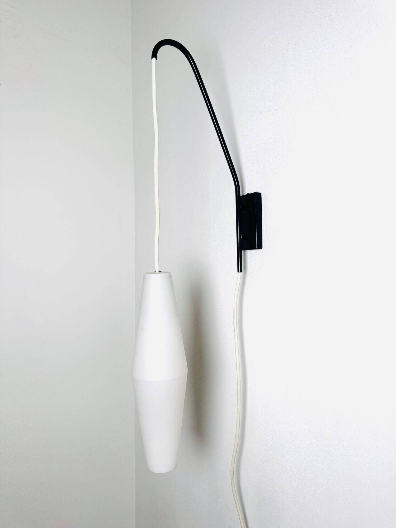 Floating Wall Lamp In Matt Opal Glass By Philips, The Netherlands 1960S