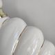 Pied de lampe coquillage en céramique et métal doré- vintage