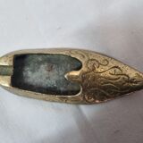 Brass slipper ashtrays, 1980