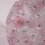 Charming Murano Ceiling Light Pink Flower by Seguso for Venini, Italy, 1970