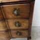 Louis XV commode with three drawers in solid walnut, 18th century