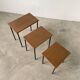 Tables gigogne teck moderniste années 50