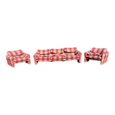3-seater sofa and 2 armchairs Cassina Maralunga by Vico Magistretti