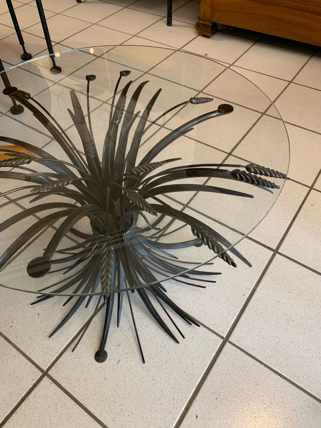 Robert Goosens CocoChanel Cornflower Coffee Table Circa 1970