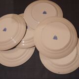 6 assiettes plates Castillo Faience Hollandaise Regout/co