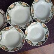 Antique Art Deco plates from the 1930s by Badonviller and Labrut brothers.