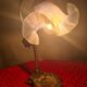 1900 bronze tulip desk or bedside lamp signed vianne 34x22 pretty mod