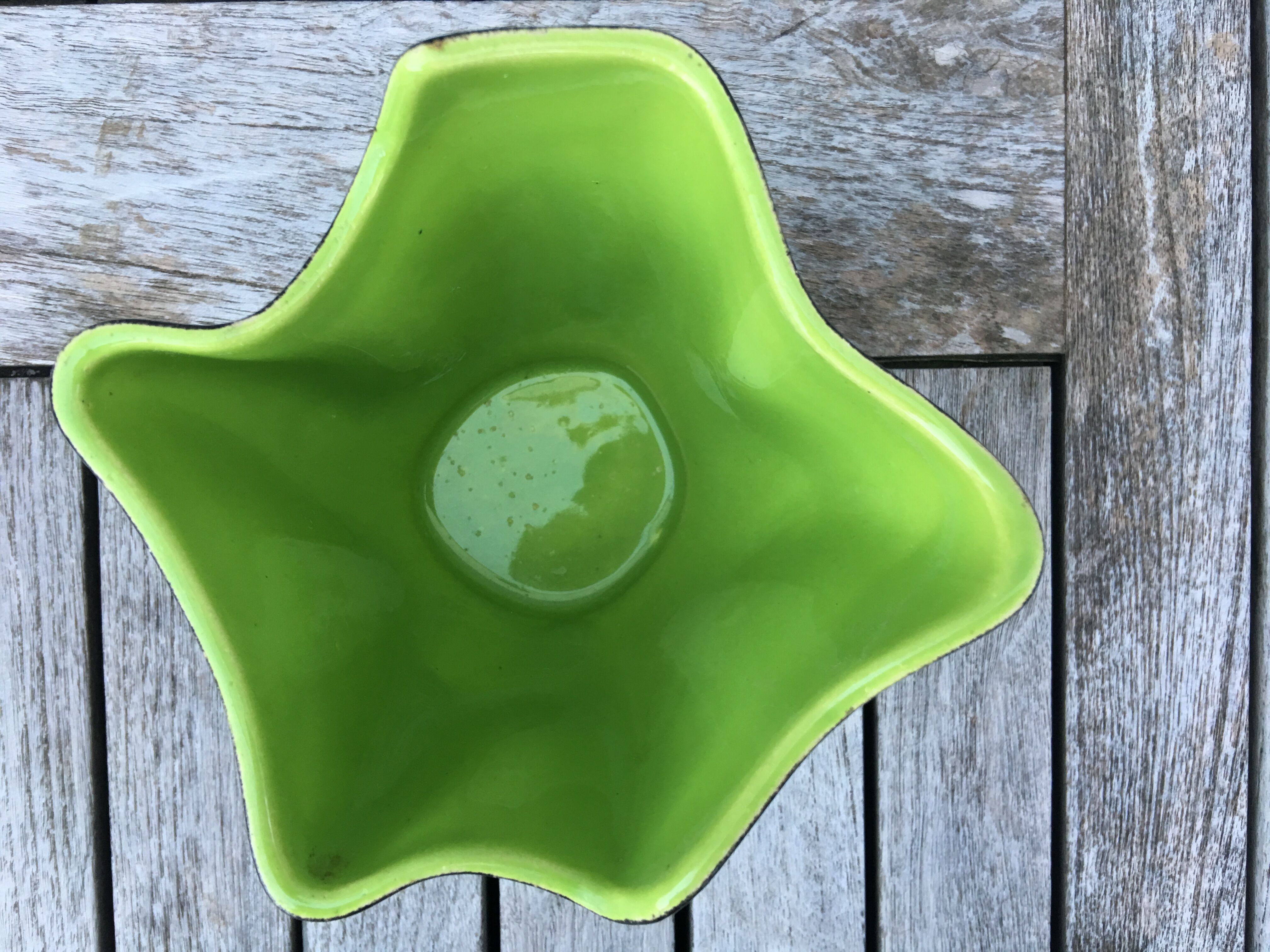 Two-tone folded ceramic vase, 1950/60