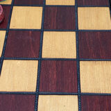 Wooden checkers game