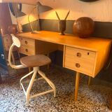 Scandinavian-style desk in light wood