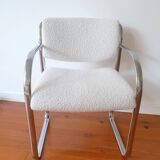 Tubular armchair in terry wool
