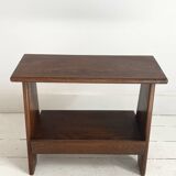 Small brutalist oak table