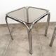 Set of 3 nesting tables, chrome and smoked glass, 1970s.