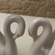 Pair of ceramic swans