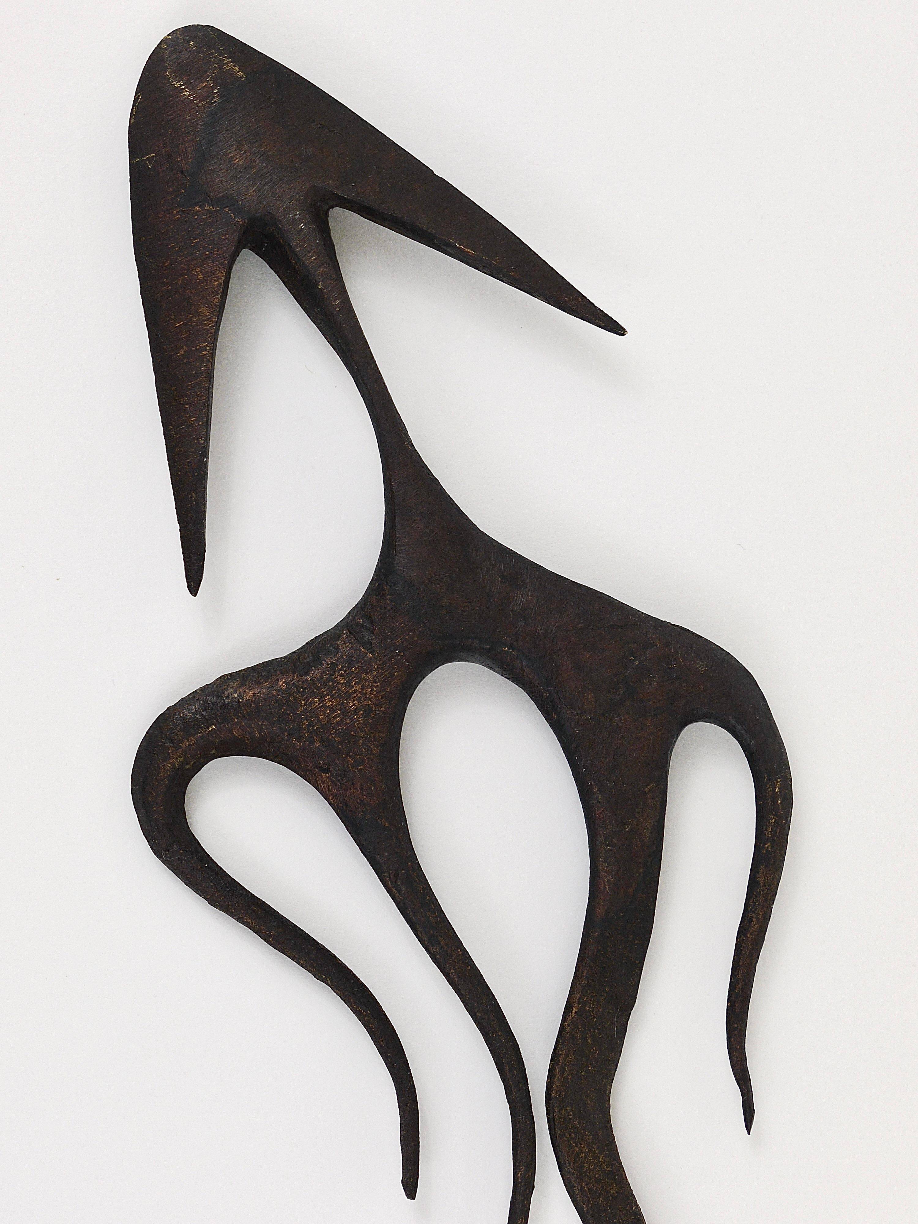 Carl Auböck Wall Sculpture Handmade Napoleon #4271, Brass, Austria