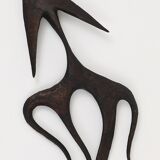 Carl Auböck Wall Sculpture Handmade Napoleon #4271, Brass, Austria