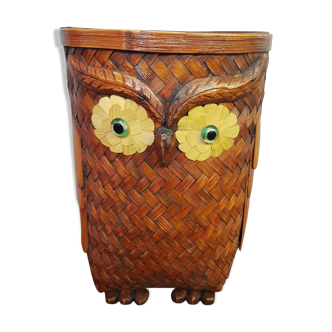 Owl wicker basket