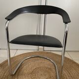4 fauteuils Skaï et chrome