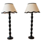 2 lampes à poser pieds noirs
