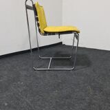 A set of 6 vintage  metal framed dinning chairs