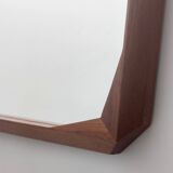 Square Wall Mirror by Dino Cavalli with Ebonized Walnut Frame, Italy