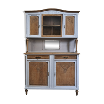 Parisian sideboard from the 1930s, airbrushed then naturally varnished and painted