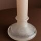 Murano pink Scavo glass candlestick - classic 1970s Italian candle holder, hand-made