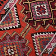 3x10 Vintage Burgundy Kilim Runner Rug 95x302Cm