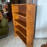 Vintage brutalist oak bookcase