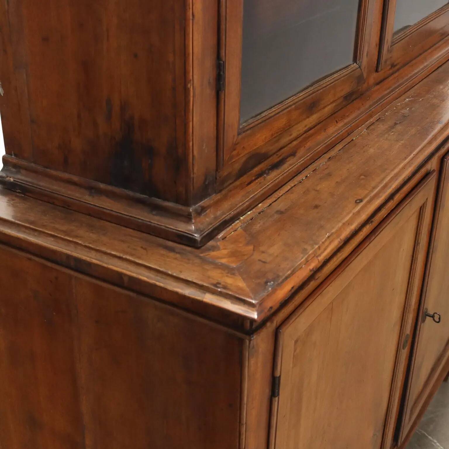 Antique walnut buffet in neoclassical style, 19th century