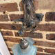 Made in France 607 - Wall lamp (1) - Art Nouveau - Silver bronze, Glass