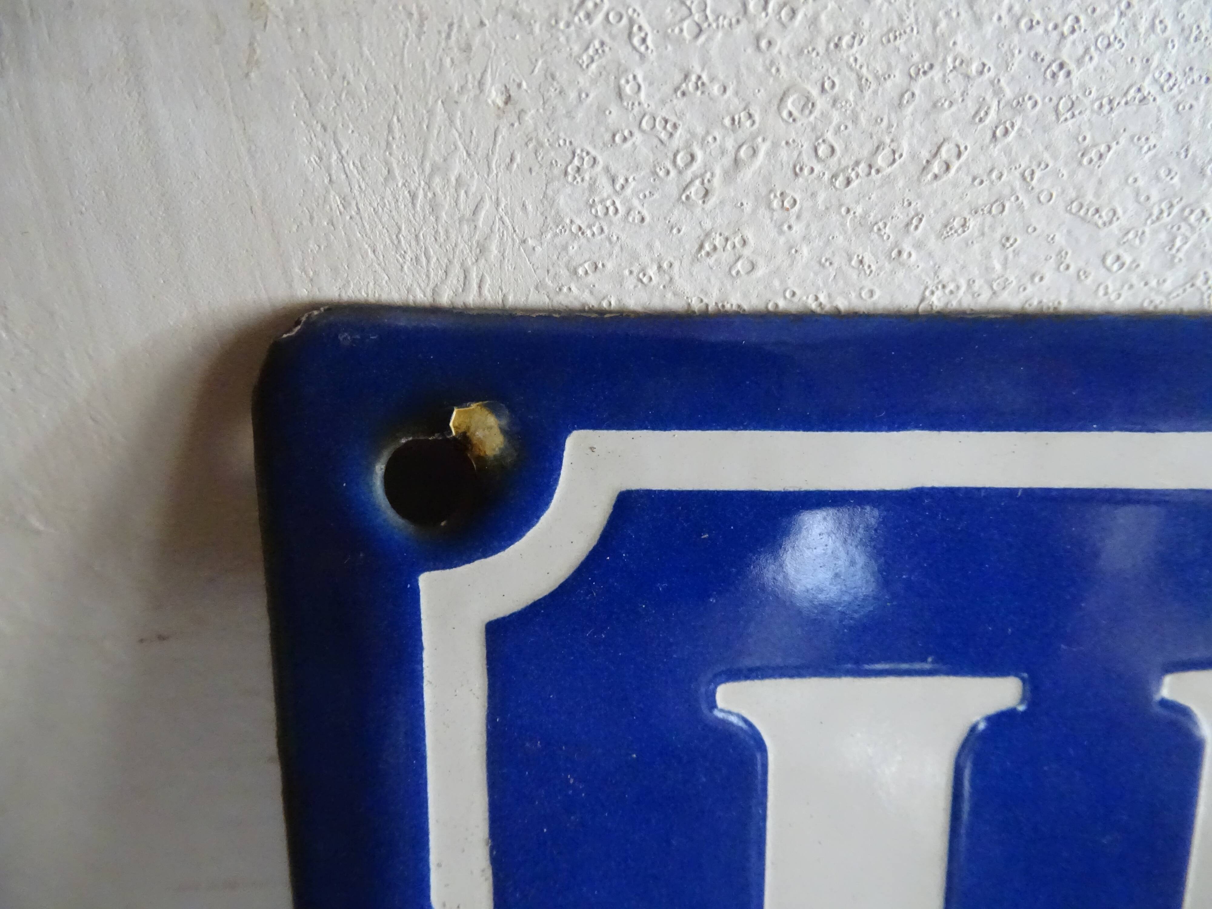 Old enamelled street sign - Street sign number 111