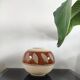 Vintage round vase in artisanal stoneware – Brutalist Design