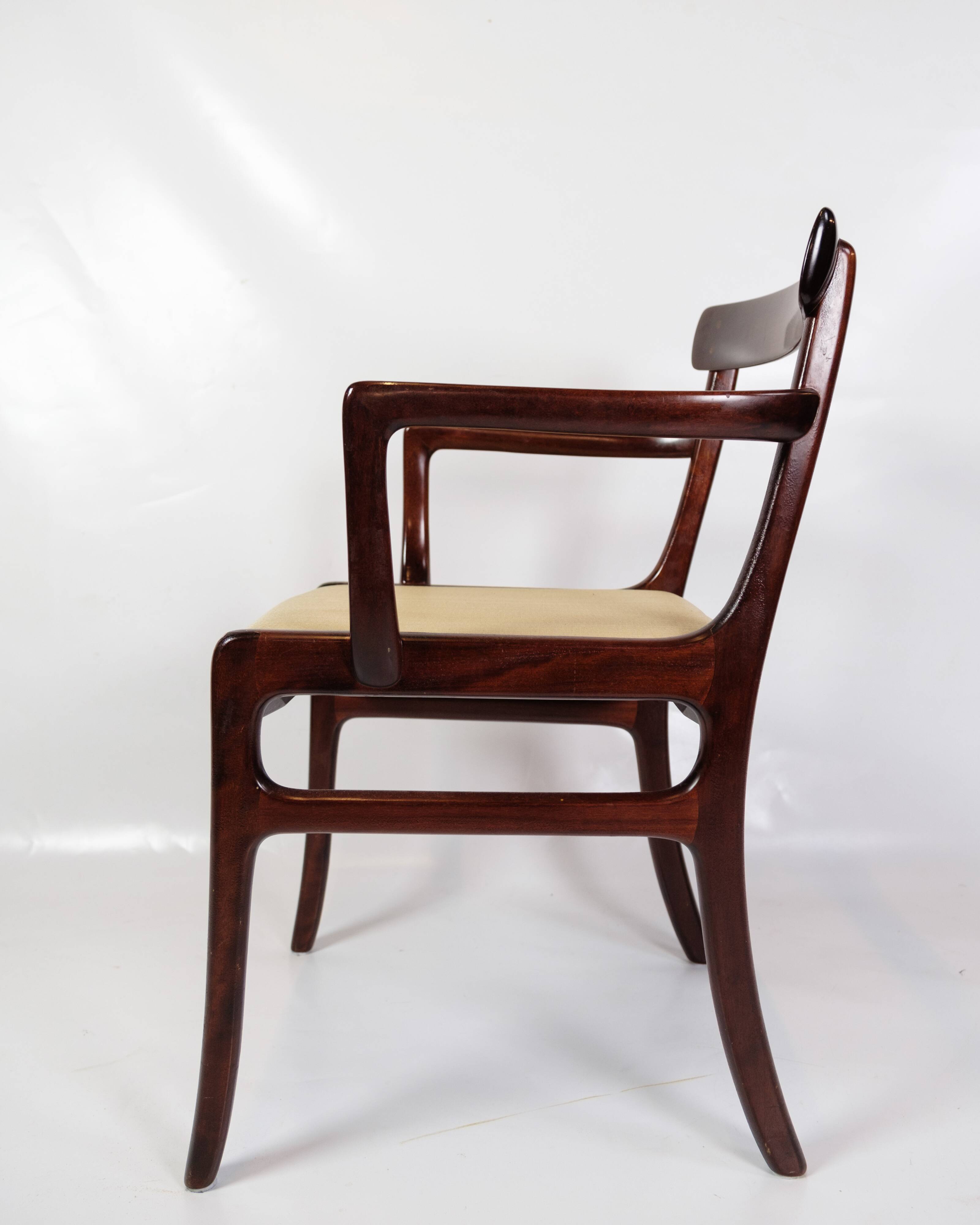 Set Of 2 Armchairs Model Runstedlund Made In Mahogany By Ole Wanscher From 1960s
